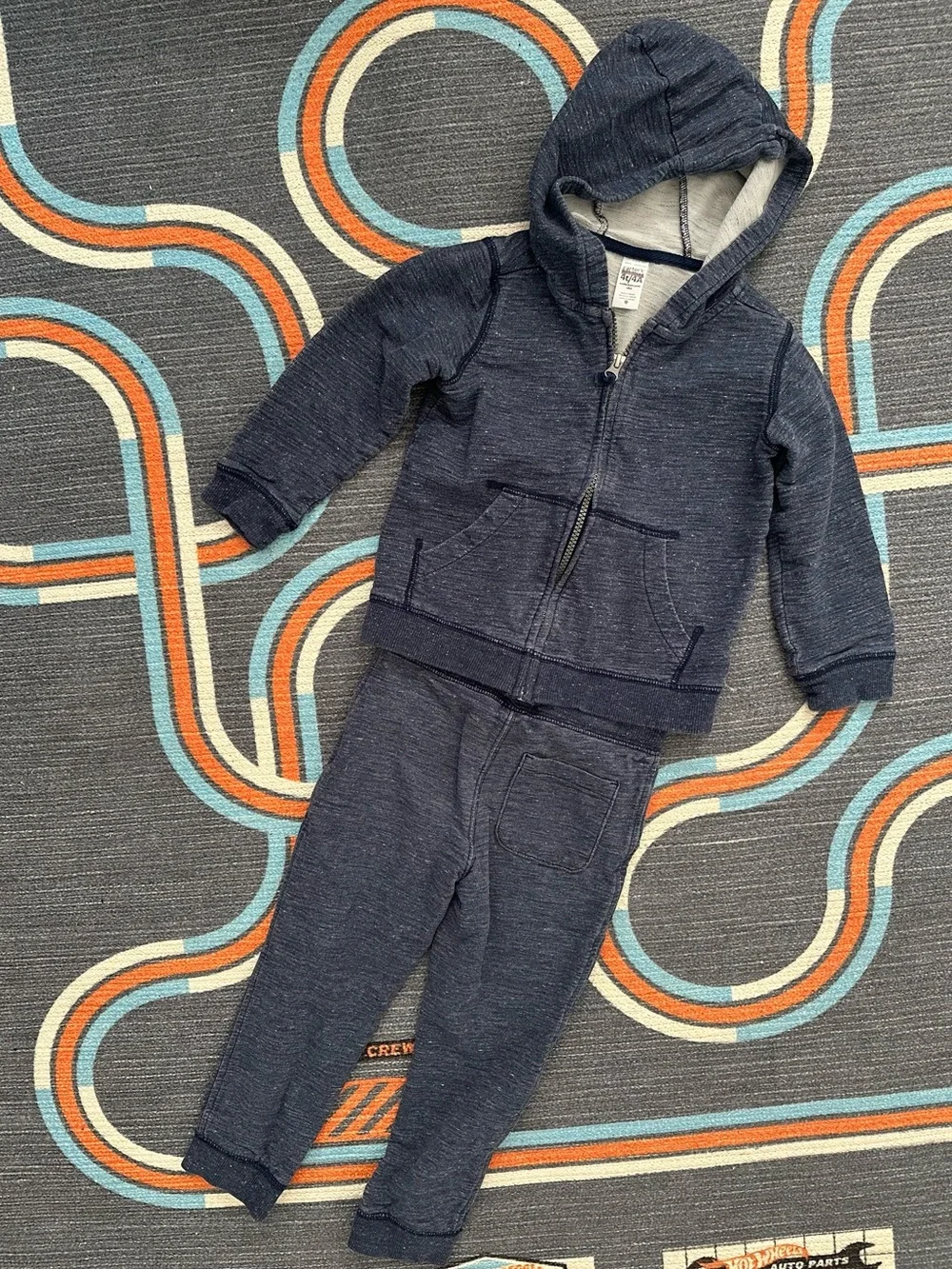 Carters Toddler Navy Zip-up Hoodie Sweatpants Set